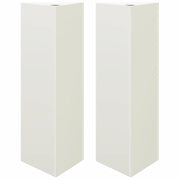 2 pz Fioriere | Cassetta per fiori | Vaso Bianche Triangolari 30x26x75 cm in Acciaio