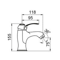 Rubinetto Miscelatore Monocomando Lavabo in Ottone Bologna Antico