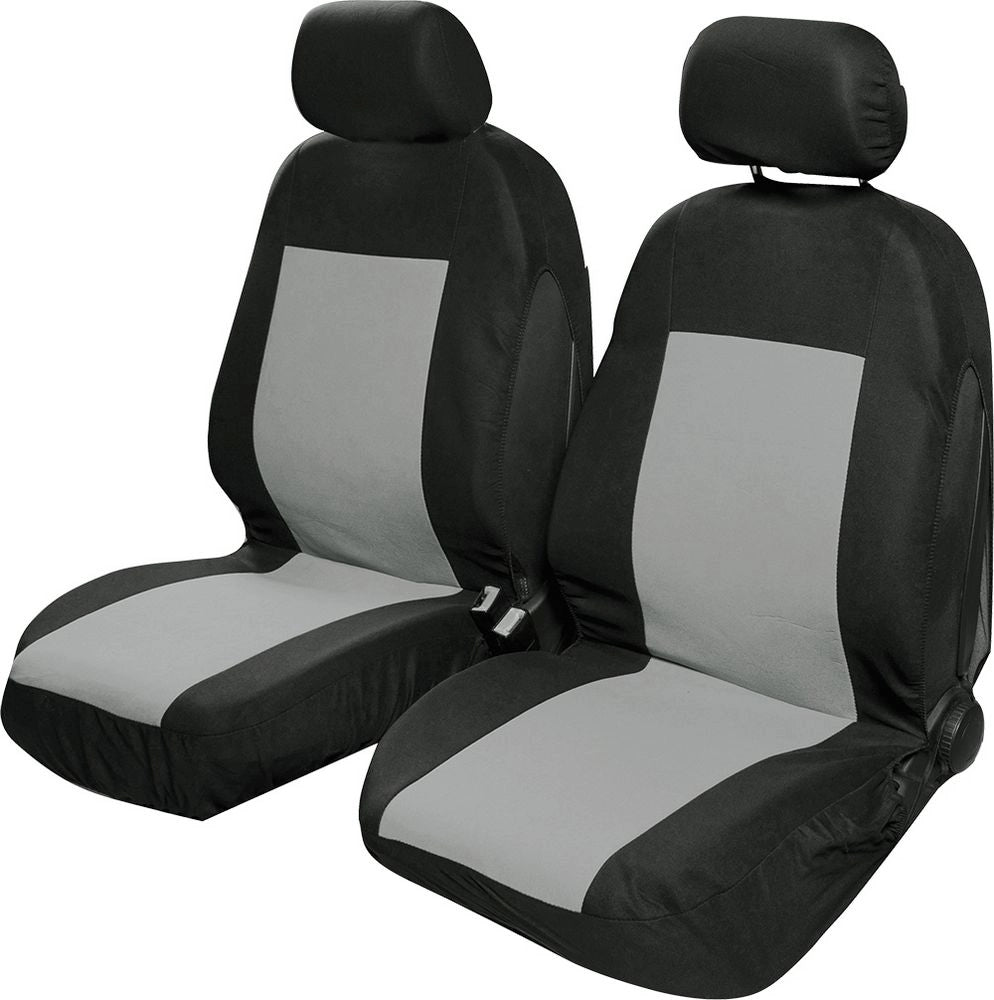 Coppia coprisedili anteriori Saturn auto universale nero/grigio