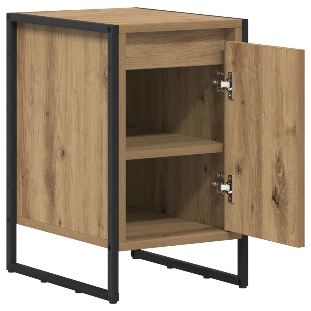 Comodino-Tavolino da notte Rovere Artigianale 39,5 x 30 x 50 cm Legno multistrato 362564