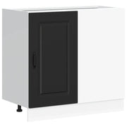 Pensile da cucina | Mobiletto da cucina "Kalmar" Nero in legno ingegnerizzato