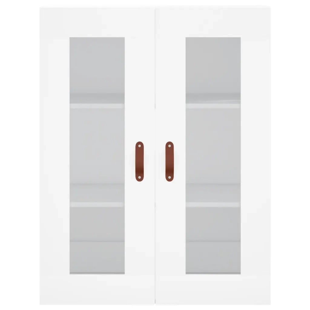 Credenza Bianca 69,5x34x180 cm in Legno Multistrato