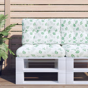 Cuscino per Pallet con Motivo a Foglie 50x40x12 cm in Tessuto 360553