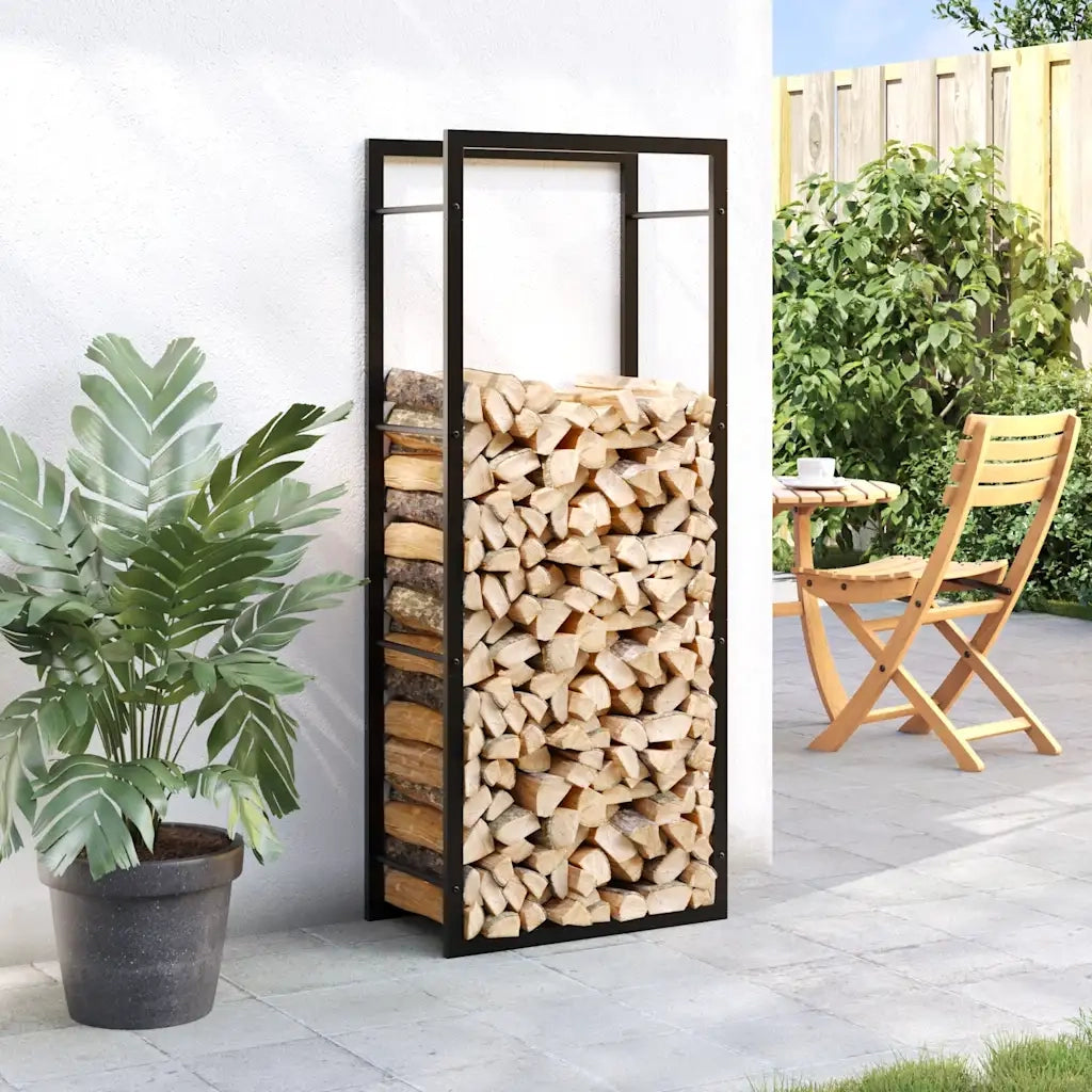 Portalegna Nero Opaco 50x28x132 cm in Acciaiocod mxl 78782