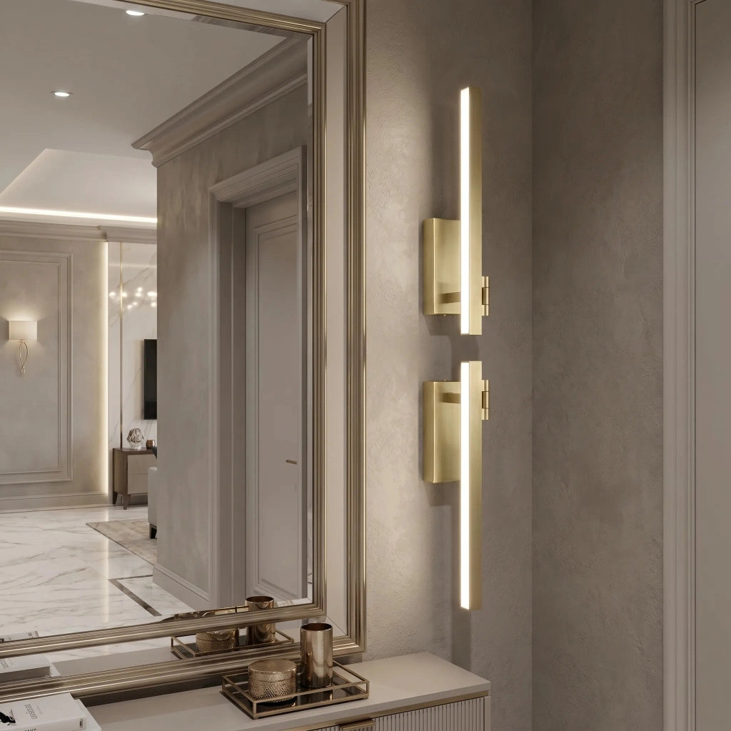 Applique Da Bagno Led Swe031-1w 40cm Brush Gold
