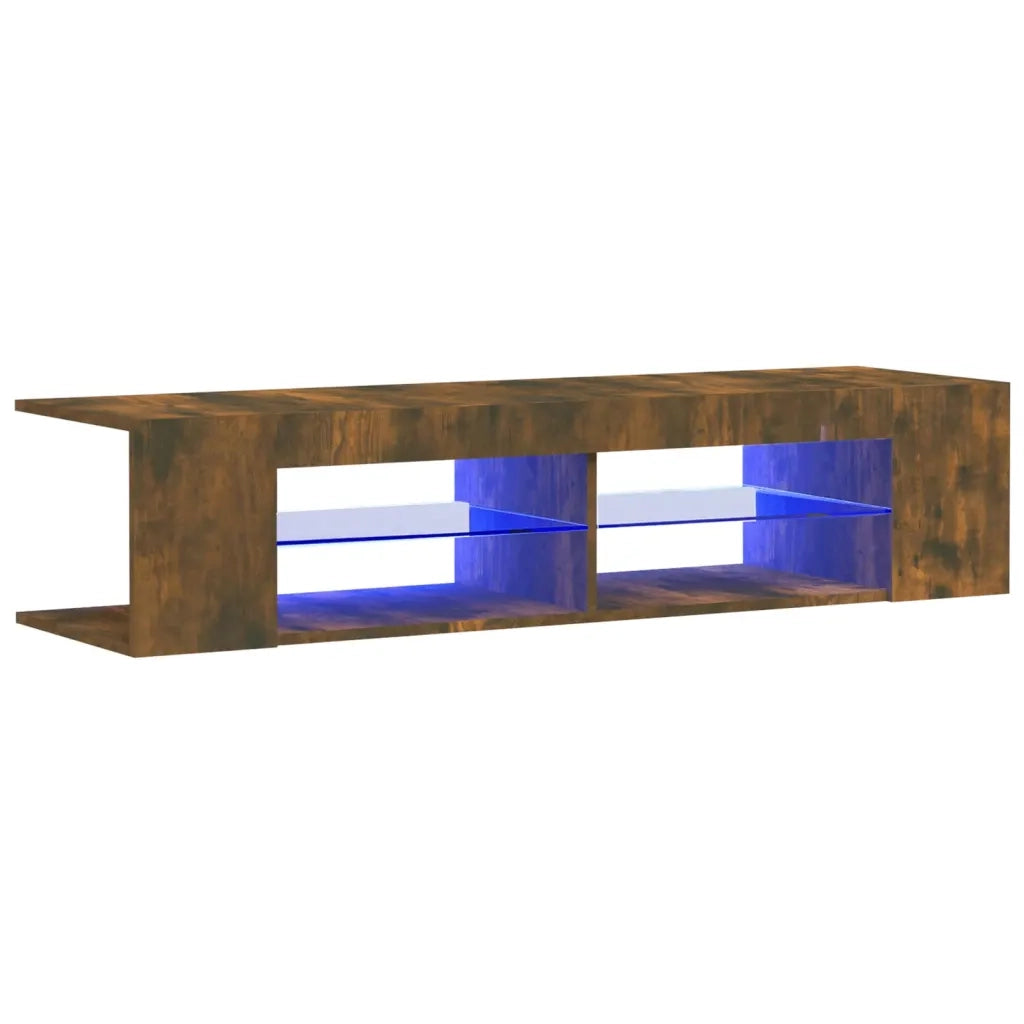 Mobile Porta TV con Luci LED Rovere Fumo 135x39x30 cm cod mxl 16722