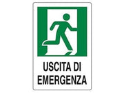 CARTELLO USCITA DI EMERGENZA A DESTRA- - cm.20x30h. - 10 pezzi
