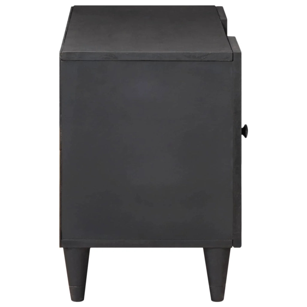 Mobiletto moderno con 2 ante 105 x 33,5 x 46 cm in legno massello di mango multicolore 02_0057856