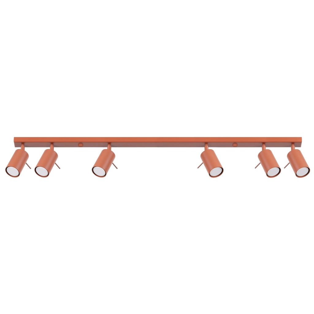 Plafoniera TORQUE Pure Lume ocra rossa 117cm 6xGU10
