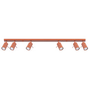 Plafoniera TORQUE Pure Lume ocra rossa 117cm 6xGU10