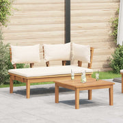 Set Panchina e Tavolo da Giardino 2 pcs Crema e Marrone 42006397
