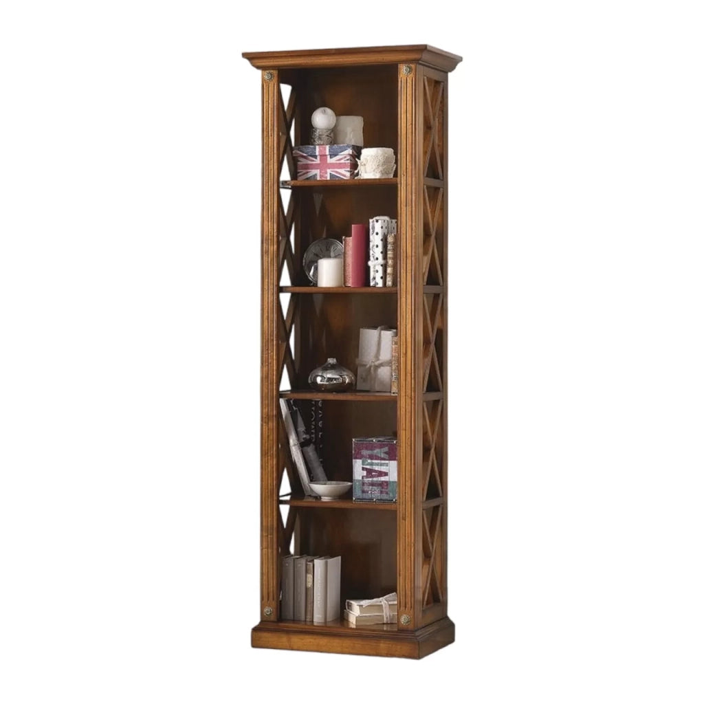 Libreria classica 5 ripiani in legno bassano 62x40x191 - Mobili 2G
