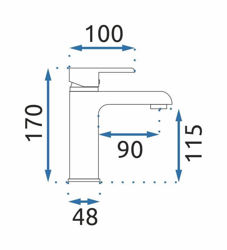 Rubinetto Da Lavabo Rea Bloom Gold Low