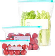 90 pacchi di sacchetti congelati, sacchetti congelati riutilizzabili, sacchetti per panini, sacchetti per insalata per carne, frutta e snack di verdura (3 misure)