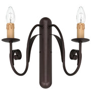 Applique Ren 2 luci rame ruggine acciaio Luminex
