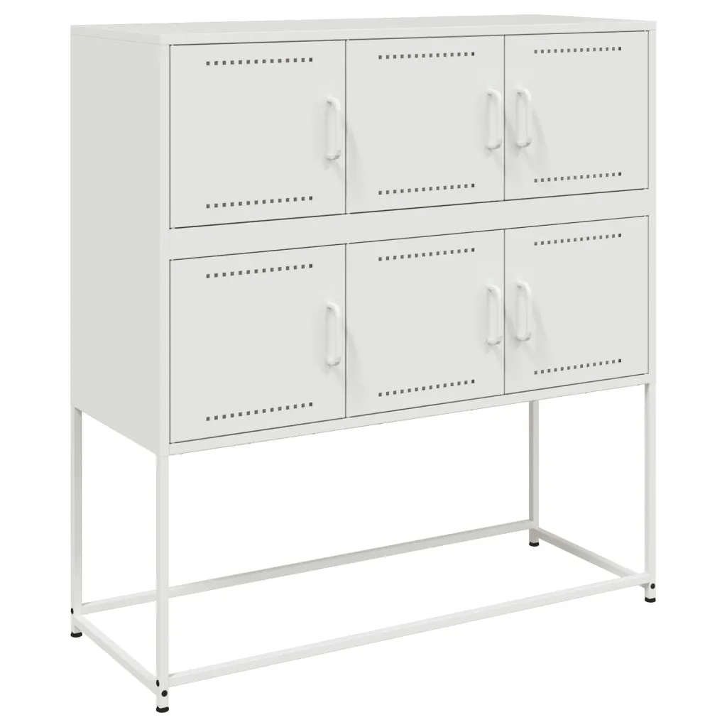 Credenza Bianca 100,5x39x107 cm in Acciaio 846601
