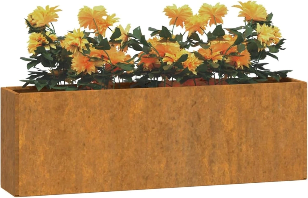 Fioriere da parete 2 pz Acciaio Corten Grigio 53x10x17 cm, Vasi da esterno, Fioriere da esterni, Raised Bed, Fioriera Balcone, Vasi Balcon - 823686