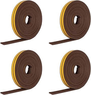 Striscia di tolettatura per porte Striscia di sigillatura per porte Striscia di sigillatura per stipiti di porta Striscia di sigillatura in gomma Dimensioni: 9mm x 4mm Lunghezza: 25m - 4 pezzi