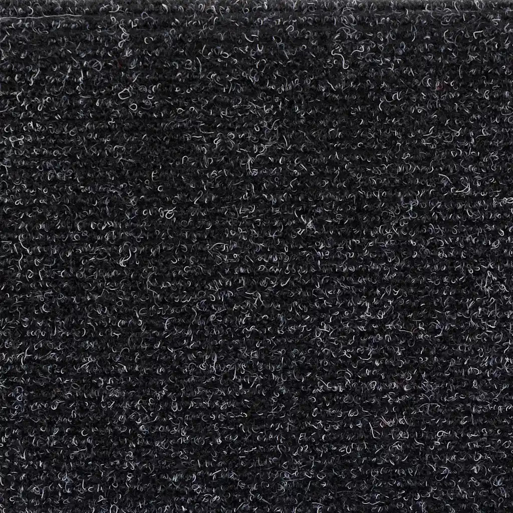 Tappetini per scale autoadesivi 10 pz 56x17x3 cm neri semicircolari 149679