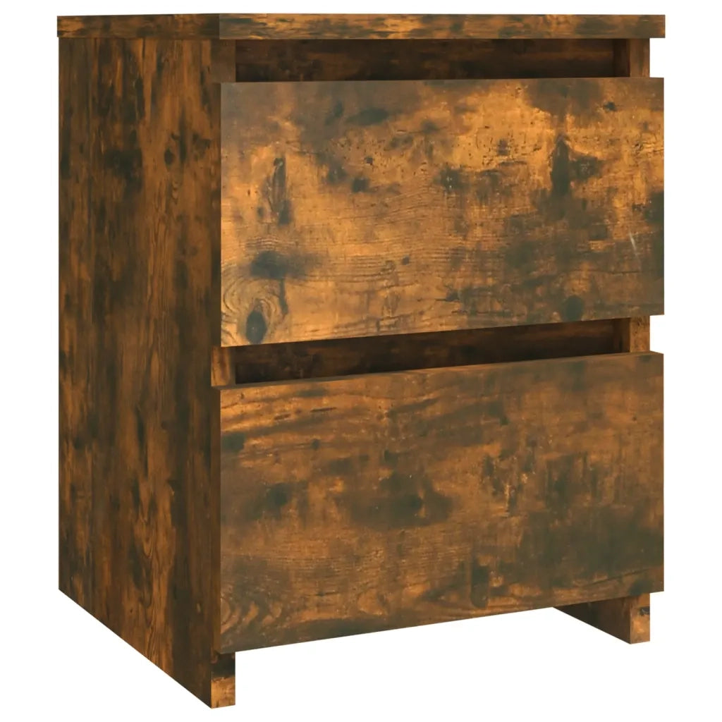 Comodini 2 pz rovere affumicato 30x30x40 cm in Legno Multistrato 815328