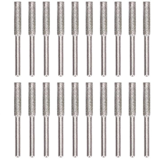 Kit di levigatori catena per catene tagliatrici - 20 pezzi - Pietre leviganti di alta qualità - 4 mm - Levigatori catena - Per catene tagliatrici - Levigatura e rasatura