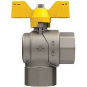 VALVOLA A SFERA GAS A SQUADRA FF CON FARFALLA- 1 x 1  DN 25- FIV- pezzi 1