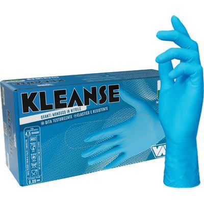 GUANTO NITRILE MONOUSO BLU KLEANSE MED - GR 4,5 AQL 1,5 SENZA POLVERE CF=PZ 100 XL- 2 confezioni
