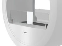 Camino a Bioetanolo da Pavimento 72,5x100x37,5 cm Incyrcle 2Side Stand Bianco con Vetro