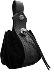 Portafoglio da tasca a cinturino con pelle PU - 4 x 16 cm - Disegno a rilievo cool - Borsa a tracolla con tasca