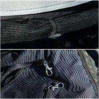 Passeggino per Cani 76x44x103 cm con 2 Finestre a Rete Nero e Verde Scuro