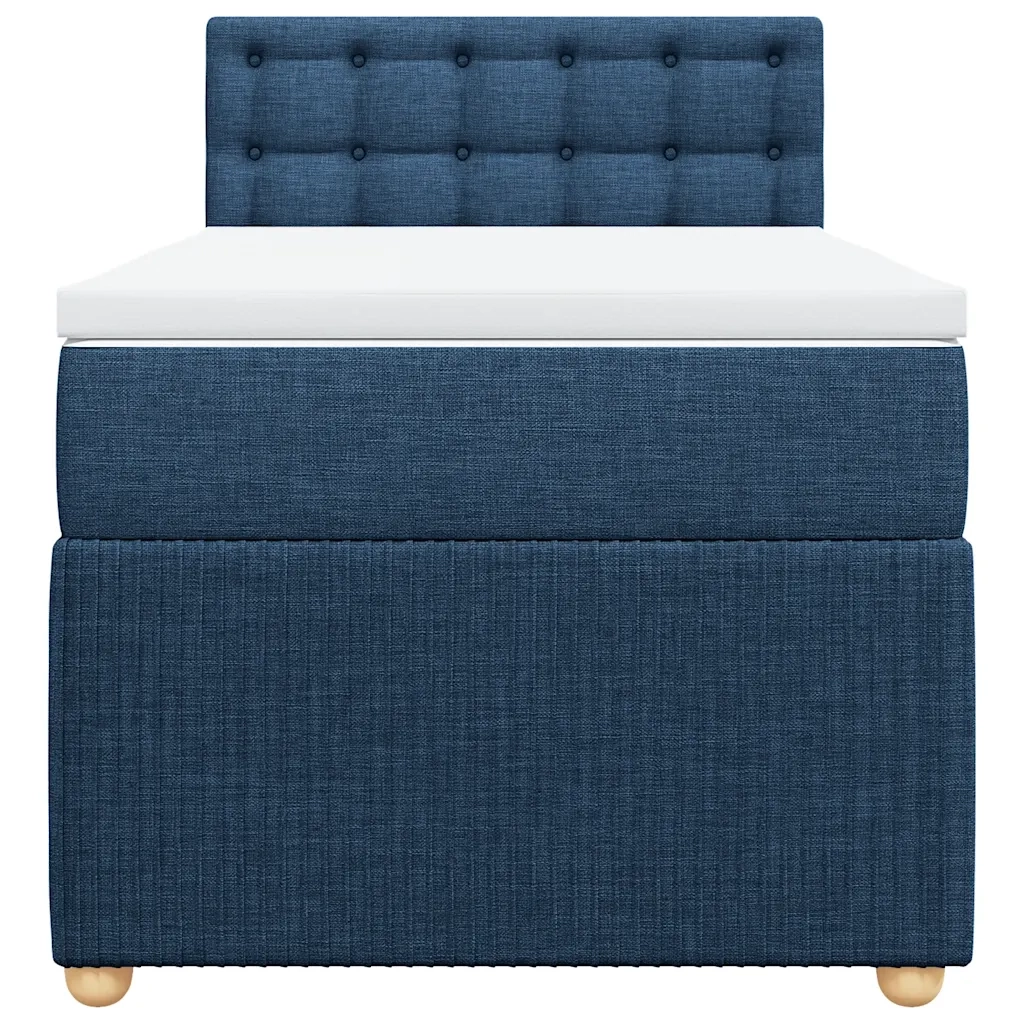 Giroletto a Molle con Materasso Blu 90x190 cm in Tessuto
