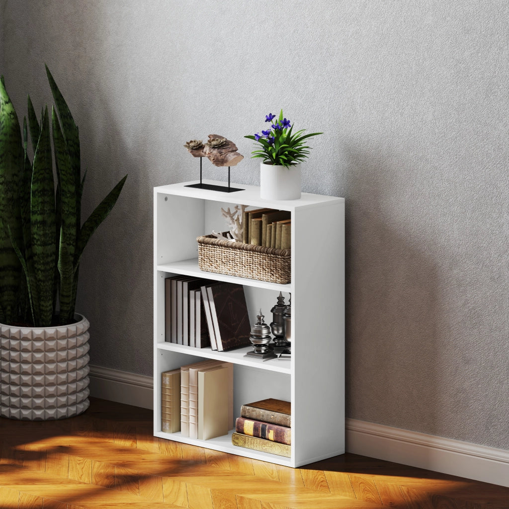 Libreria a Parete con Ripiani Regolabili ¨C zephmum ¨C 60x24x80 cm Bianco