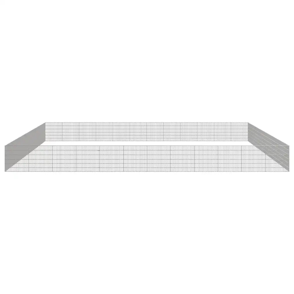 Recinto per Animali Ruspante 48 Pannelli 54x60 cm Ferro Zincato 3321346