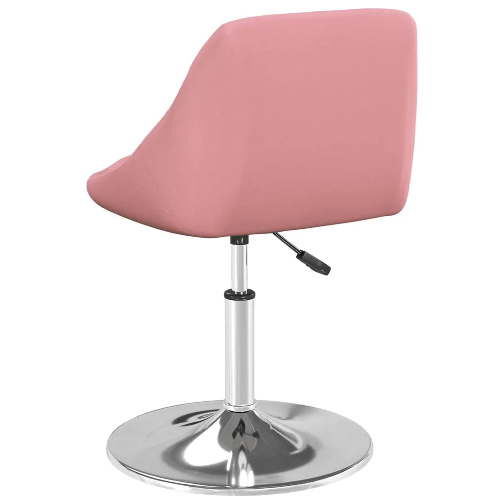 Sedie da Pranzo Girevoli 4 pz Rosa in Velluto 3088763