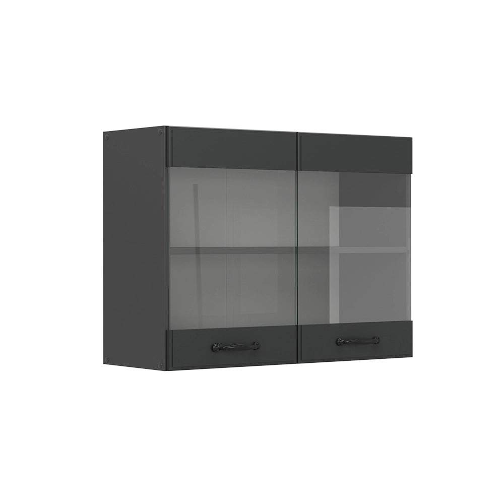 Vicco Mobile da cucina in vetro Antracite casa di campagna 80 cm