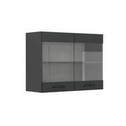 Vicco Mobile da cucina in vetro Antracite casa di campagna 80 cm