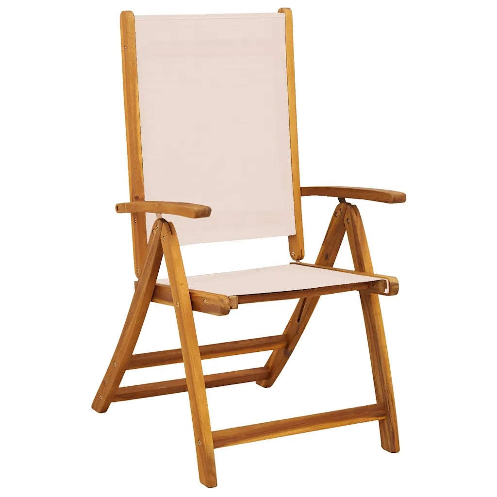 vidaXL Set Pranzo da Giardino 7pz Legno Massello di Acacia e Textilene