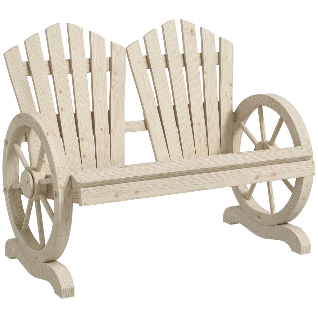 Panchina da Giardino in Legno ¨C zephmum ¨C Naturale 108x66x95cm