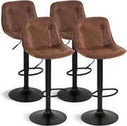 Set di 4 sgabelli da bar DENVER marrone vintage