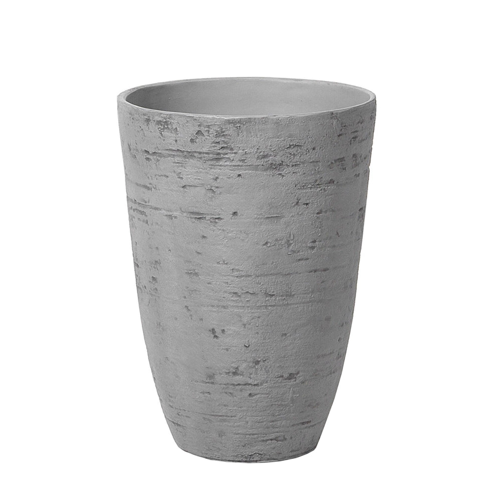 Set di 2 vasi tondi polvere di pietre per interno ed esterno grigio soggiorno balcone giardino