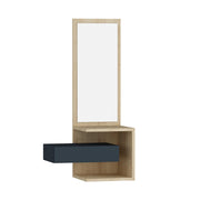 Mobile da corridoio in legno "Stella" - 49 x 31 x 90 cm - Rovere-Antracite