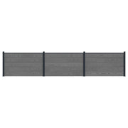 Pannello di Recinzione 3 pcs WPC e Alluminio Grigio 3429440