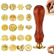 Sistema di Sigillatura a Cera Vintage - 20 Progetti Unici - Manico in Legno