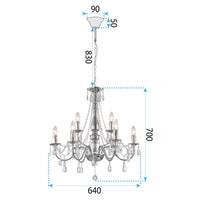 Lampada Da Soffitto Ebt016-9cp Chrome