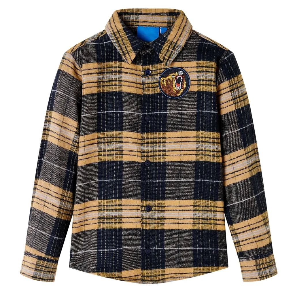 Camicia a Quadri da Bambino Gialla e Nera 104cod mxl 132546