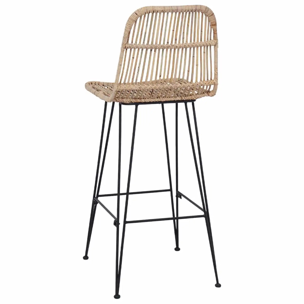 Sgabello da bar 2 pcs Naturale 44 x 55 x 109 cm