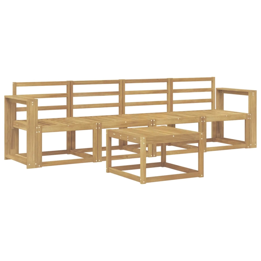 Set di divani da esterno 5 pcs Bianco 59 x 59 x 37 cm 3387213