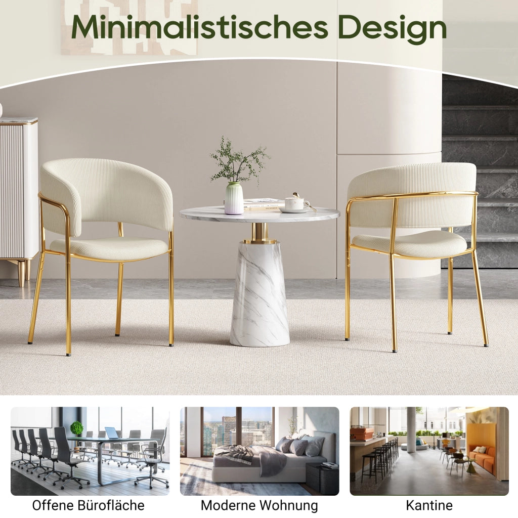 SEDIA da pranzo design minimalista 69.85 x 58.42 x 38.74 cm beige