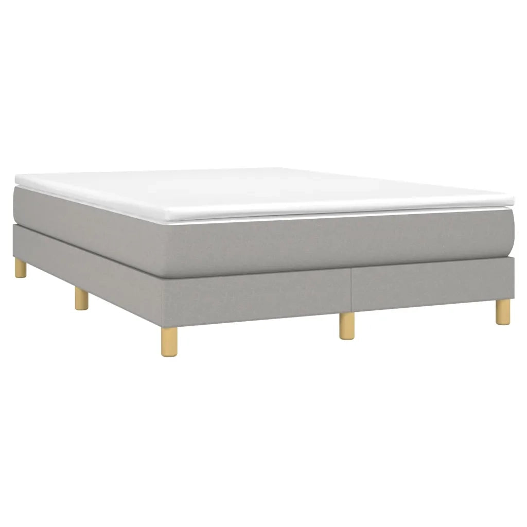 Struttura Letto a Rete a Molle Grigio Chiaro 140x190 cm Tessuto 3120606