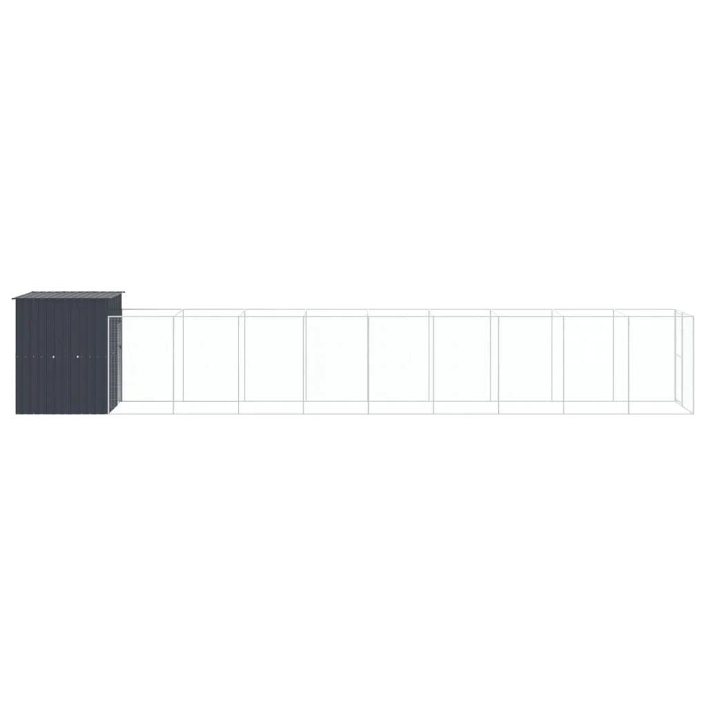 Cuccia per cani con recinto 165 x 1067 x 181 cm antracite 02_0043470
